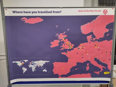 Map of delegates locations. Photo by Gregory Marler