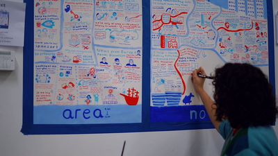 Artist Cara Rooney continues to document talks of the conference